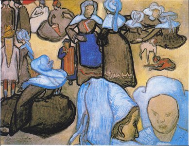 Van Gogh - Bretonische Frauen und Kinder