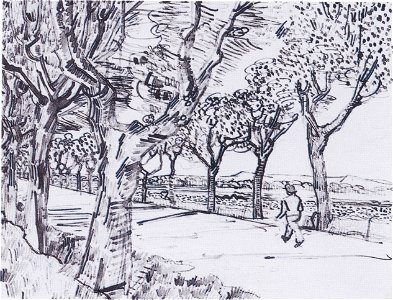 Van Gogh - Auf dem Weg nach Tarascon. Free illustration for personal and commercial use.