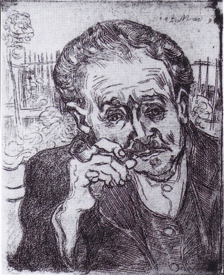 Van Gogh - Bildnis Doctor Gachet mit Pfeife
