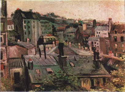 Van Gogh - Blick auf die Dächer von Paris