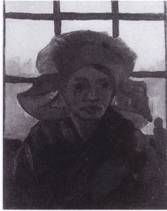 Van Gogh - Kopf einer Bäuerin vor dem Fenster2
