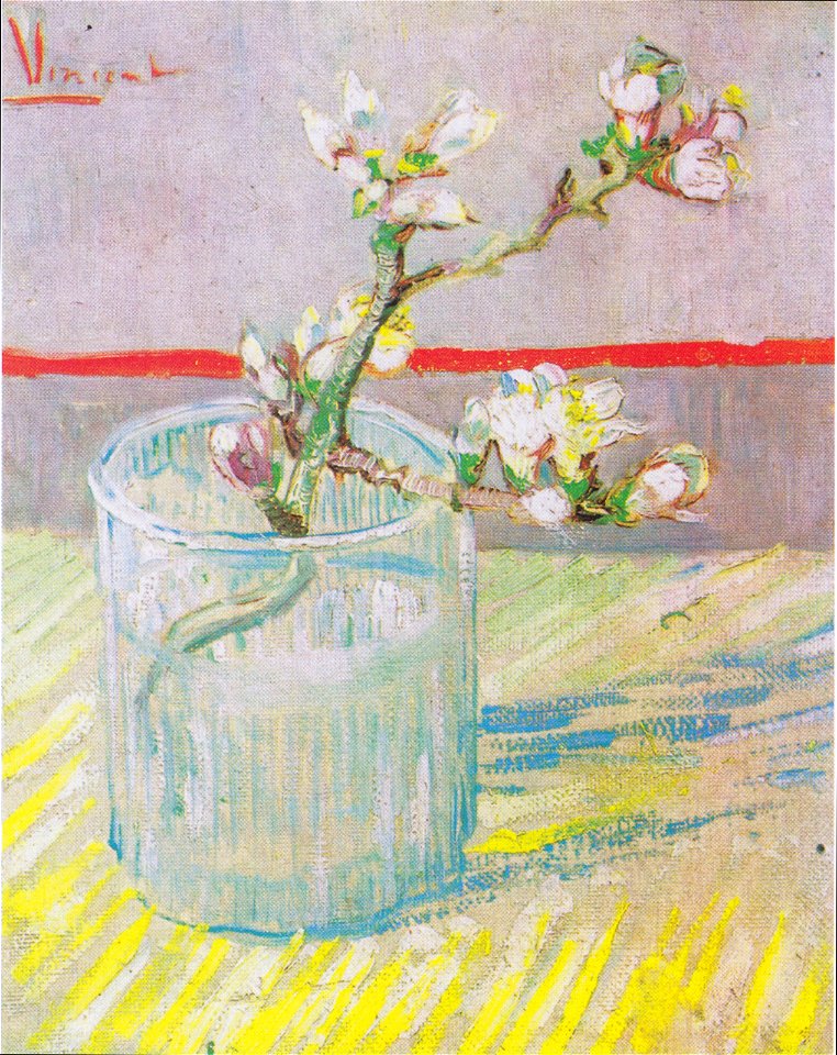 Van Gogh - Blühender Mandelbaumzweig in einem Glas
