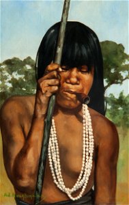 Van Emelen, Adrien Henri Vital - Moça Carajá Fumando (cropped)