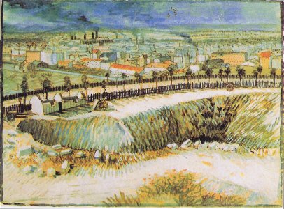 Van Gogh - Am Stadtrand von Paris nahe Montmartre. Free illustration for personal and commercial use.
