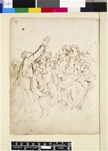 Van Dyck - 1957,1214.207.97, Verso Pentecost, after Titian, S. Maria della Salute (Venice), leaf from van Dyck's Italian Sketchbook