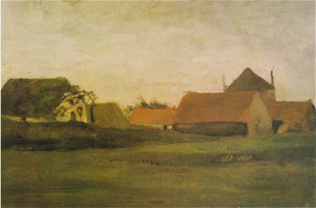 Van Gogh - Bauernhäuser in Loosduinen bei Den Haag in der Morgendämmerung