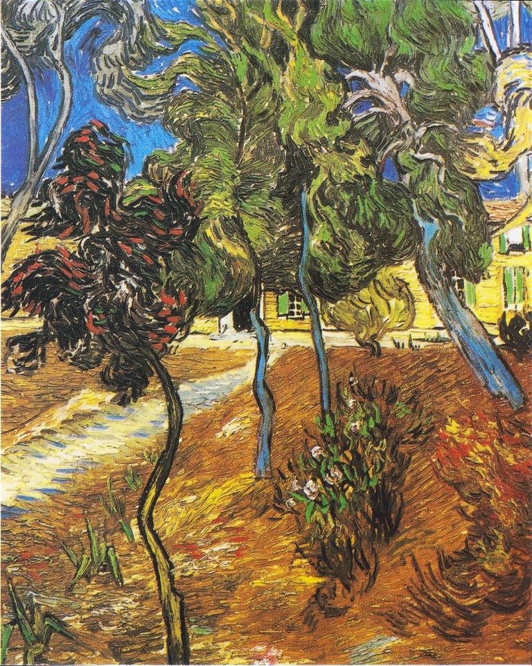 Van Gogh - Bäume im Garten des Hospitals Saint-Paul1
