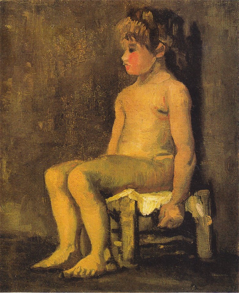 Van Gogh - Akt eines sitzenden kleinen Mädchens