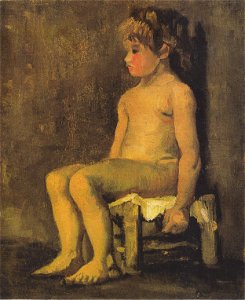 Van Gogh - Akt eines sitzenden kleinen Mädchens
