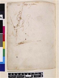 Van Dyck - 1957,1214.207.58, Verso A 'witch' being led to execution, leaf from van Dyck's Italian Sketchbook