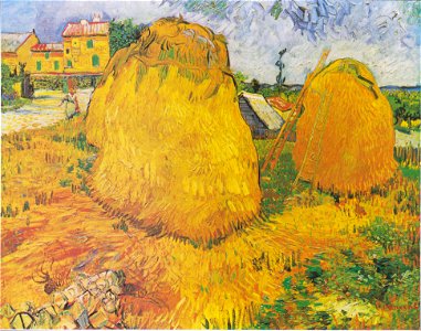 Van Gogh - Heuschober in der Provence. Free illustration for personal and commercial use.