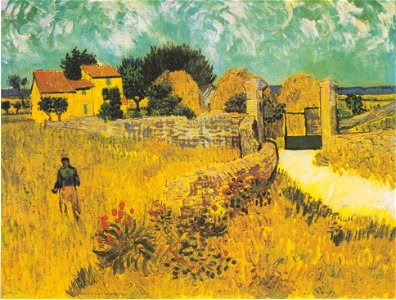 Van Gogh - Bauernhaus in der Provence. Free illustration for personal and commercial use.