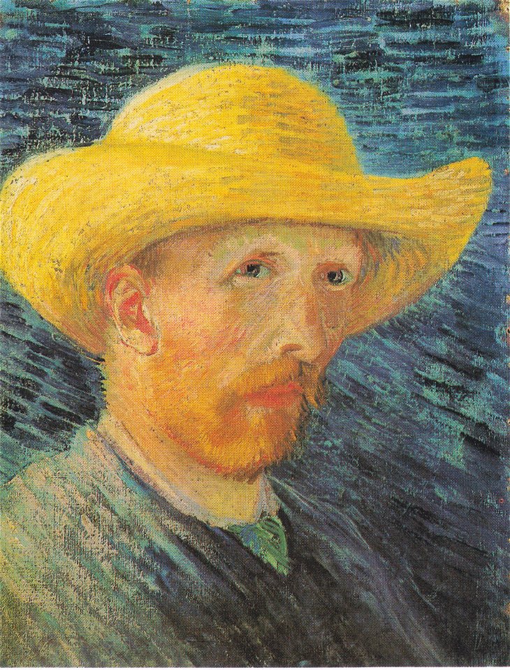 Van Gogh - Selbstbildnis mit Strohhut1