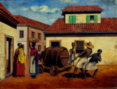 Van Emelen, Adrien Henri Vital - Cena do Porto de Santos, 1826
