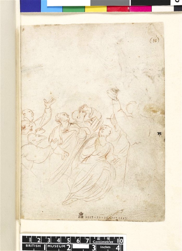 Van Dyck - 1957,1214.207.10, Group of Apostles, after Titian (), leaf from the Italian Sketchbook