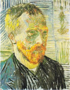 Van Gogh - Selbstbildnis mit japanischen Druck