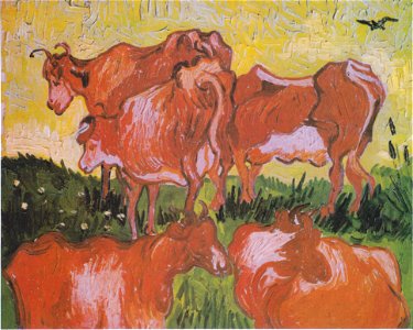Van Gogh - Kühe (nach Jordaens)