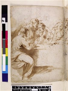 Van Dyck - 1957,1214.207.29, Verso one half of the Last Supper, after Raimondi