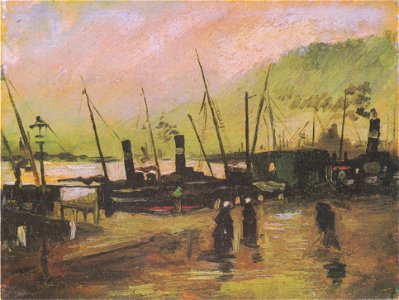 Van Gogh - Kai in Antwerpen mit Schiffen