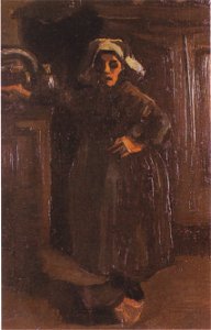 Van Gogh - Bäuerin im Hausflur stehend