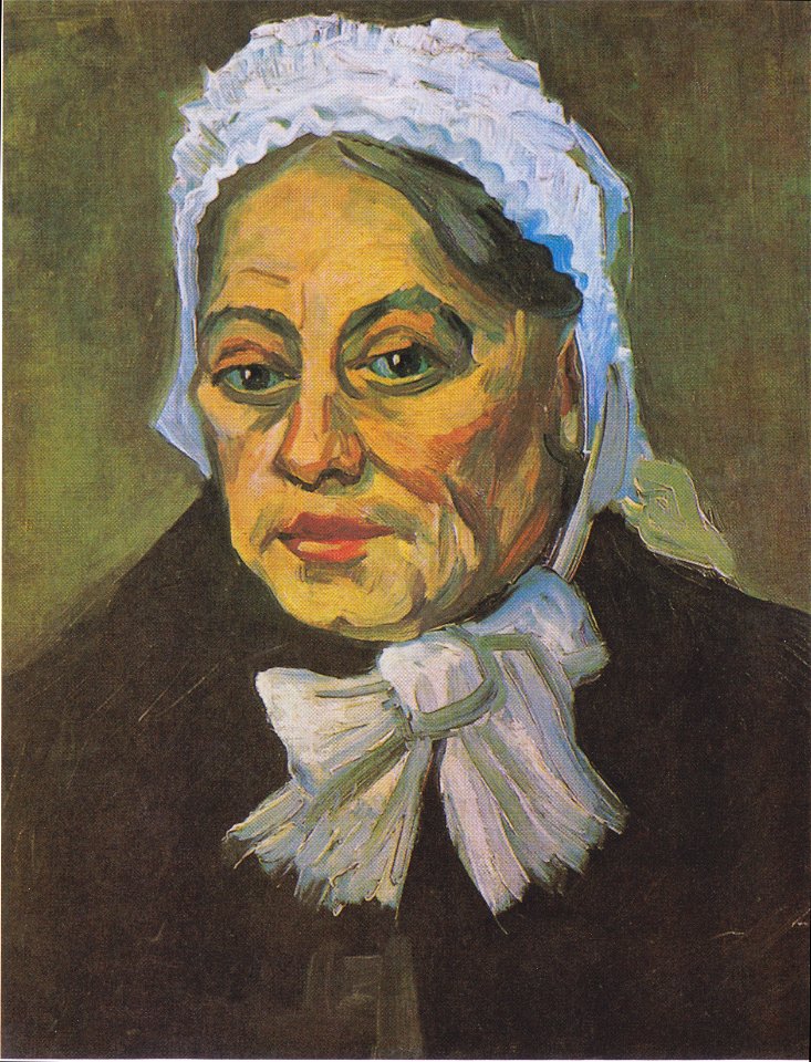 Van Gogh - Kopf einer alten Frau mit weißer Haube (Die Amme)