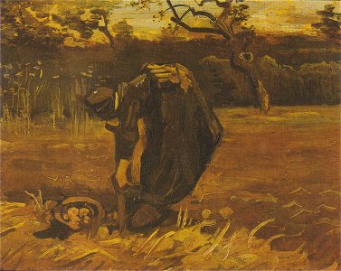 Van Gogh - Bäuerin beim Kartofellesen