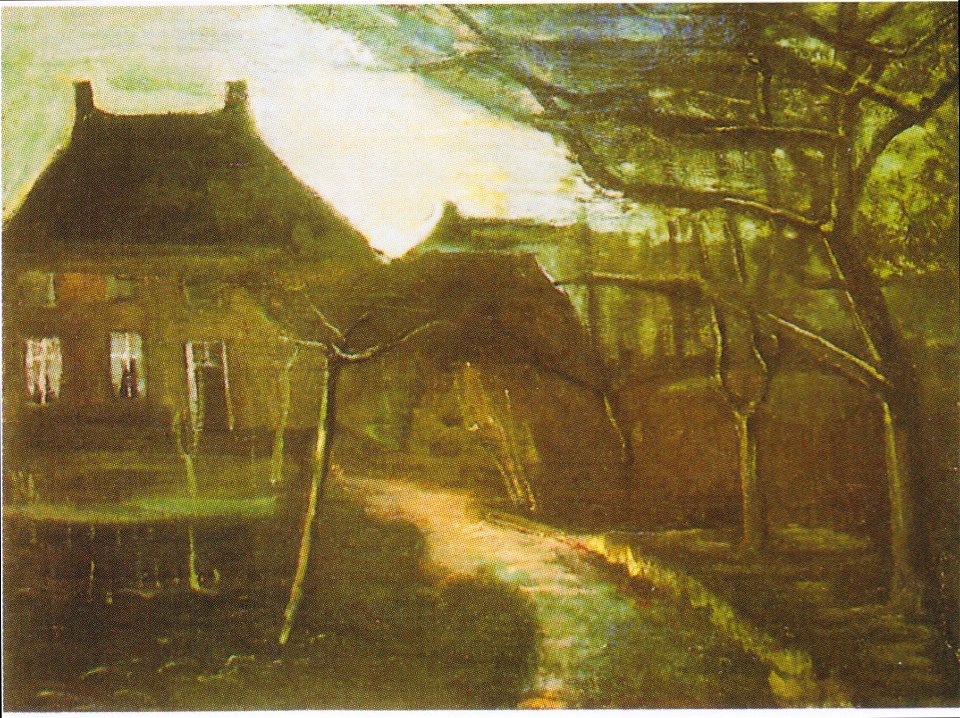 Van Gogh - Das Pfarrhaus in Nuenen bei Mondschein