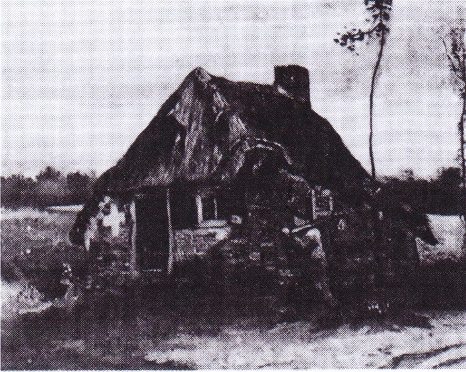 Van Gogh - Bauernhaus mit heimkehrenden Bauern