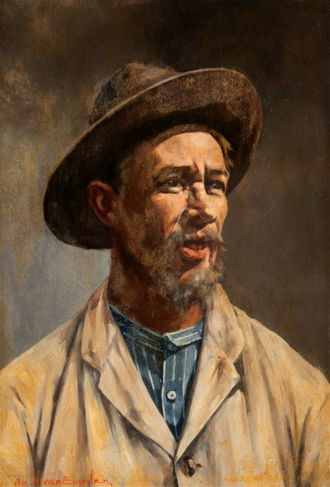 Van Emelen, Adrien Henri Vital - Homem com Chapéu (cropped)