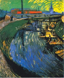 Van Gogh - Der Kanal La Roubine du Roi mit Waschfrauen