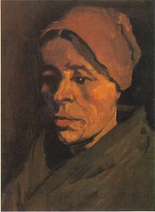 Van Gogh - Kopf einer Bäuerin mit bräunlicher Haube