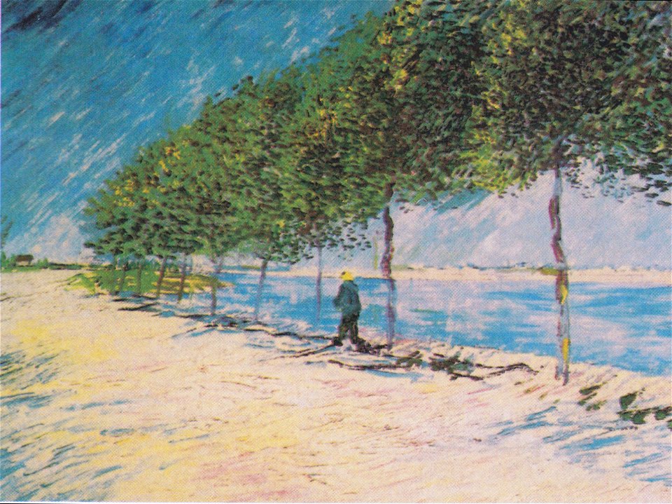 Van Gogh - Spaziergang am Ufer der Seine bei Asnières