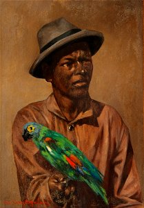Van Emelen, Adrien Henri Vital - Negro com Chapéu e Papagaio (cropped)