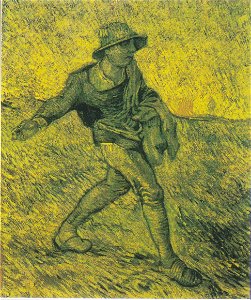 Van Gogh - Der Sämann (nach Millet). Free illustration for personal and commercial use.