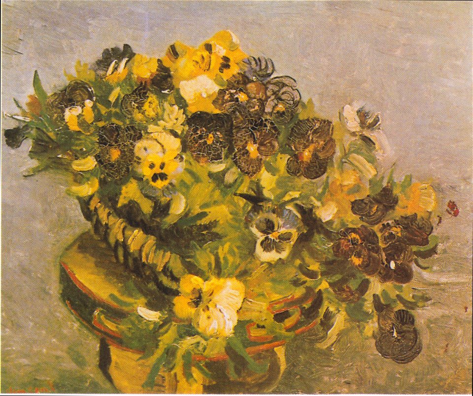 Van Gogh - Tamburin mit Stiefmütterchen