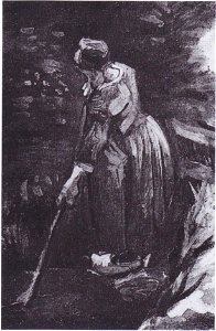 Van Gogh - Bäuerin, einen Kanal säubern