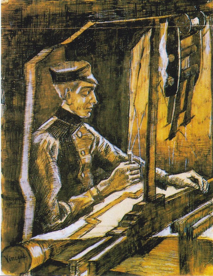 Van Gogh - Weber am Webstuhl - (Profil nach rechts)2