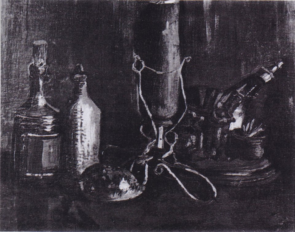 Van Gogh - Stillleben mit Flaschen, Vase und Muschel