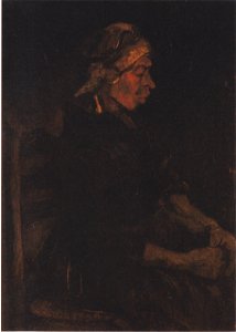Van Gogh - Bäuerin, sitzend, mit weißer Haube3