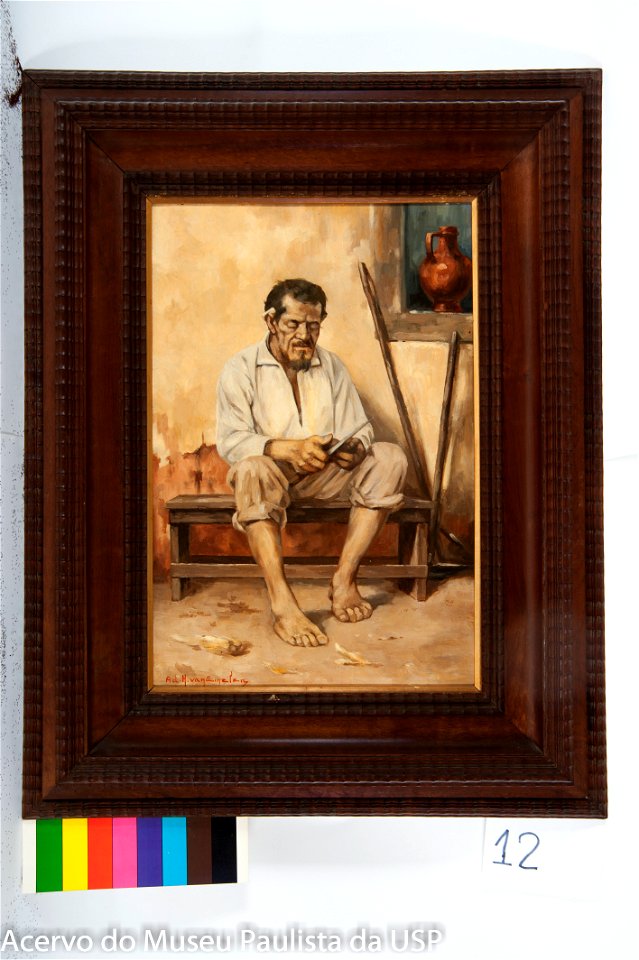 Van Emelen, Adrien Henri Vital - Caipira Preparando Cigarro de Fumo e Palha