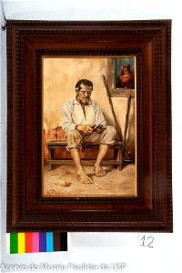 Van Emelen, Adrien Henri Vital - Caipira Preparando Cigarro de Fumo e Palha