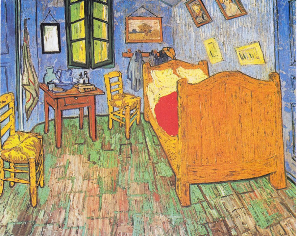 Van Gogh - Vincents Schlafzimmer in Arles3 - Free Stock Illustrations ...