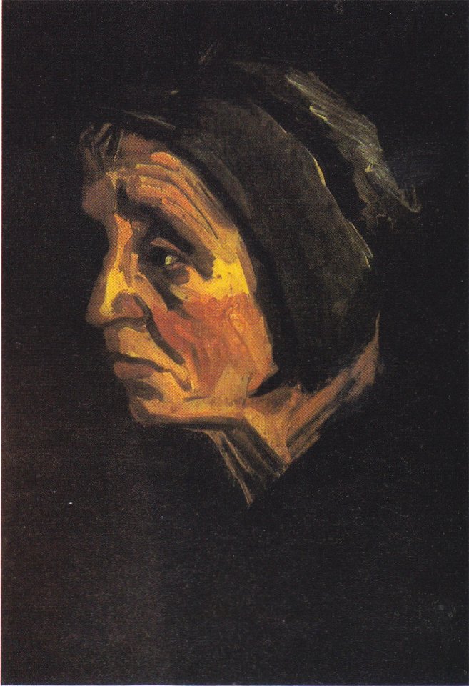 Van Gogh - Kopf einer alten Bäuerin mit dunkler Haube