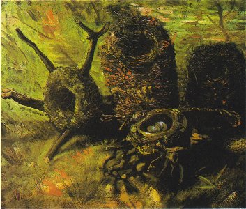 Van Gogh - Stillleben mit fünf Vogelnestern