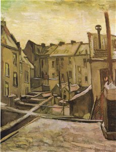 Van Gogh - Hinterhöfe in Antwerpen im Schnee