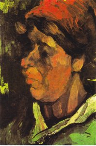 Van Gogh - Kopf einer Bäuerin mit roter Haube