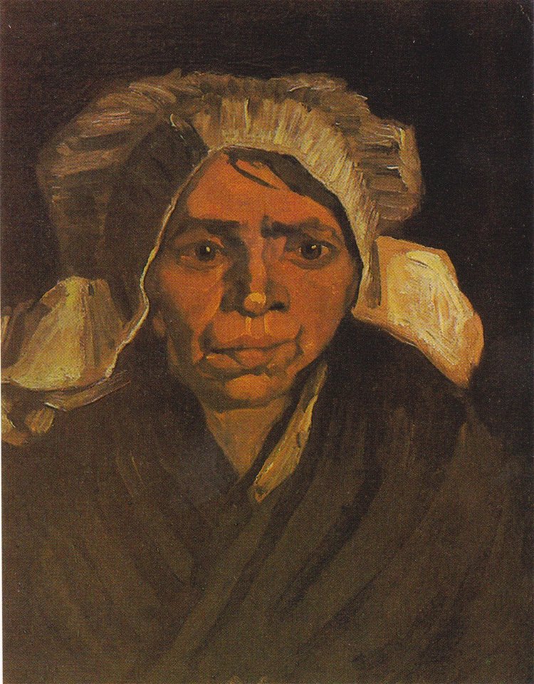 Van Gogh - Kopf einer Bäuerin mit weißer Haube