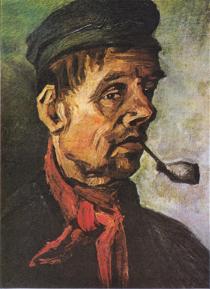 Van Gogh - Kopf eines Bauern mit Tonpfeife