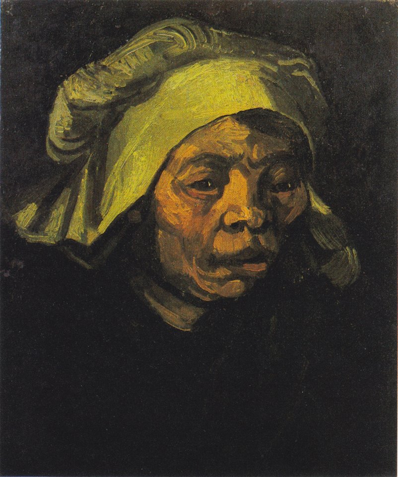 Van Gogh - Kopf einer Bäuerin mit weißer Haube10