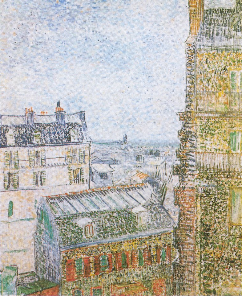 Van Gogh - Blick auf Paris aus Vincents Zimmer in der Rue Lepic